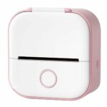 Dawafit New Upgrade Fast Printing Portable Mini Thermal Printer Wireless Bluetooth Photo Printer Easy Carrying (Pink)