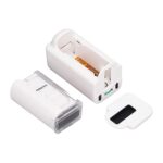 Kufoo Pocket Printer, Maximum 10W Mini Wireless Printer USB Charging 300DPI Accuracy for Barcode QR (Pure Black Cartridge (Industrial Black))