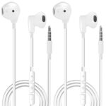 MASOMRUN Wired Earphones Stereo Sound in-Ear Earbuds with 3.5mm Headphones Plug Microphone Volume Control for Sports Workout Compatible with Cell