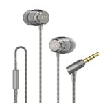 Soundmagic E11 Wired Earbuds No Microphone HiFi Stereo Earphones Noise Isolating in Ear Headphones Powerful Bass Tangle Free Cord Gunmetal