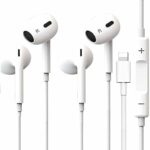 2 Pack Earphones for iPhone,Headphones,In-Ear Stereo Noise Isolating Earbuds, Mic and Volume Control Compatible with iPhone 14/14 Pro/13/13 Pro/1