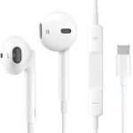 USB C Headphones, In Ear TPYE C Earphones HiFi Stereo Noise reduction Earphones with Mic&Volume Control Headphones compatible for Samsung S20/S10