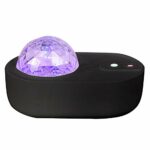 Griwiuiowe Spaceship Star Night Light Projector Galaxy LED Projection Lamp for Bedroom Home White Bluetooth Speaker