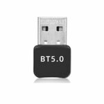 Yizhet USB Bluetooth 5.0 Dongle Adapter, Wireless Bluetooth Transmitter Receiver Supports Windows 10/8.1/8 / 7 Laptop PC for Bluetooth Speaker, H