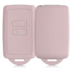 kwmobile Car Key Cover Compatible with Renault 4 Button Car Key Smart Key (only Keyless Go) - Silicone Protective Key Fob Cover with Built-in Eye