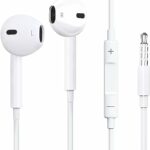 earphones,Noise Isolating In-Ear Headphones Wired Earbuds with Microphone for iPhone, iPod, iPad, MP3, HUAWEI, Samsung, Lightweight Earphones wit