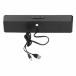 Goshyda Small Sound Bar, Wired Computer Soundbar Home Stereo Bass Speaker Audio Speaker with RGB Light, for TV Speakers/Home Theater, Gaming, Pro
