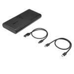 Amazon Basics Power Bank Battery with 45W USB-C Power Delivery for Laptops and 12W USB-A Port - 26,800 mAh, Black