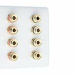 MSG Custom Audio 4.0 Slimline 1 Gang Surround Sound Speaker Wall Plate with Gold Binding Posts NO SOLDERING REQUIRED