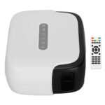 Mini Projector, Home LED Projector with Remote Control Portable LED Full Color Video Projector for Home Theater Video TV Movie, Party Game (UK Pl