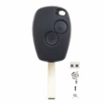 2 Buttons Key Fob Case Repair Kit, Compatible with Clio Kangoo Express Trafic Remote Key with Uncut Blade Touch Switches Conductive Sheet