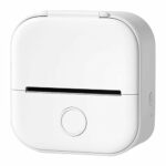 Hatem New Upgrade Fast Printing Portable Mini Thermal Printer Wireless Bluetooth Photo Printer Easy To Use (White)