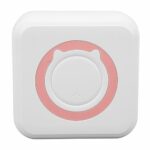 Gedourain Inkless Printing Machine Portable Label Printer Multiple Templates 200DPI for Home School Office (Pink)