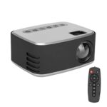 Mini Projector,Portable Movie Projector 1080P HD,Video Movie Projector Home Theater 20000 Hours Lamp,AV, HDM, USB, 5V-2A Power Supply Interface (