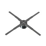 19.7“ 3D Fan-shaped Holographic Projector Chrismas Advertising Display Hologram Fan Advertising Imaging Light 3D Display WiFi Remote Projector Fo