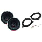 VIBE Slick 6.5” inch Coaxial speaker - 80/240 W, Black & Sound way - Spacer rings adapters and harness kit for 6.5" inch / 165 mm speakers for Re