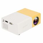 HD Projector, Mobile Yellow Mini Projector Same Screen Diffuse Reflective Imaging Support 23 Languages ​​Mini Compact LED Light Source for Indoor