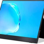cocopar USB-C Portable Monitor - 15.6 Inch 1080P FHD HDR Zero Frame USB-C Computer Display with Dual Type-C Mini HDMI for Laptop PC Mac Surface X