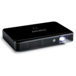 Miroir M220 Portable Projector, Black, 100 Inch Picture, 1080P Supported, Home / Outdoor Entertainment, Rechargeable Battery, Compatible with TV