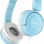 Roxel RX110 Powerful Bass Lightweight Wired Foldable Headphones with Mic, Ergonomic On Ear Headphone Compatible with Android and IOS Devices, Ans