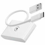 iPhone Wireless Carplay Adapter, Wireless CarPlay Dongle for iPhone, Bluetooth CarPlay Adapter Convert OEM Wired CarPlay to Wireless for Audi Por