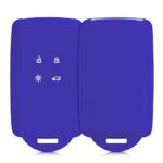 kwmobile Car Key Cover Compatible with Renault 4 Button Car Key Smart Key (only Keyless Go) - Silicone Protective Key Fob Cover with Built-in Eye