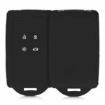 kwmobile Car Key Cover Compatible with Renault 4 Button Car Key Smart Key (only Keyless Go) - Silicone Protective Key Fob Cover with Built-in Eye