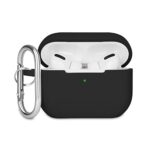 KOKOKA Case Cover Compatible with Airpods Pro, Soft Silicone Skin Case Cover Shock-Absorbing Protective Case for Airpods Pro 2019 with Carabiner,