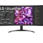 LG UltraWide PC Monitor Curved 34WQ60C, 34 Inch, 21:9 QHD 1440p, IPS Display, sRGB 99% (Typ.), HDR 10, Eye-care features, HDMI, DisplayPort, 3-Si