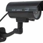 Outdoor Indoor Fake Dummy Imitation CCTV Security Camera W/Blinking Flashing Light Bullet Shape Black