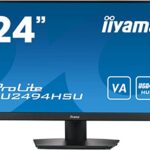 iiyama XU2494HSU-B2 24 Inch VA LCD with Slim Bezel, 4ms, Full HD 1920 x 1080,1x HDMI,1 x DisplayPort, 2 x USB, 2 x 2W Speakers