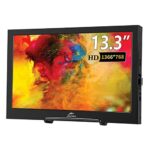 Kenowa Portable Monitor, 13.3 Inch HD Portable PC Monitor Resolution 1366 x 768 60Hz TFT Screen External Monitor with HDMI VGA for PC Computer/La