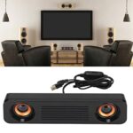 A83 Wired Audio 360° Surround Sound HiFi Long Speaker, Multimedia Portable USB Subwoofer, 3.5mm Universal Plug, Compatible with Most Smart Device