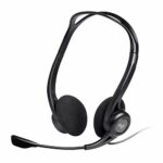 Logitech 960 Wired Headset, Stereo Headphones with Noise-Cancelling Microphone, USB, Lightweight, In-Line Controls, PC/Mac/Laptop - Black , Pack