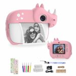 CAMCLID Kids Camera Instant Print, 1080P HD Kids Digital Camera for Boys Girls with Print Paper & 32G TF Card, 10x Zoom Selfie & Video Camera wit