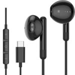 USB C Headphones, USB C Earphones for Samsung Galaxy S20 S21 S22 S23 Ultra Type C Earphone with Microphone Volume Control HiFi Stereo Digital DAC