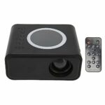 Outdoor Movie Projector, ABS Material Wired and Wireless Projection Screen Mobile Power Supply 1080P Mini Projector with Remote Control for Lapto