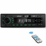 ieGeek RDS Hands-free Calling Car Radio Bluetooth 5.0, 7 LED Colors Car Stereo & Clock, 4X60W FM Radio USB/AUX in/MP3/FLAC/WMA/WAV/SD/AM MP3 Play