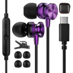 USB C Headphones for Samsung Galaxy A53 A33 S23 Ultra S21 FE S20 FE M53,Magnetic USB C Earphones with Mic In-Ear Headphones Wired Earbuds USB Typ