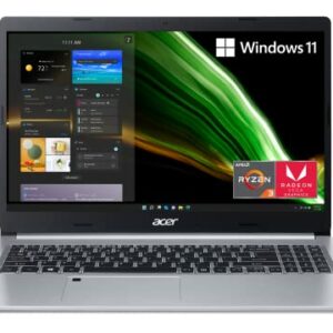 Acer Aspire 5 Laptop, AMD Ryzen 3 3350U, 4GB DDR4 RAM, 128GB NVMe SSD, 15.6 inch FHD IPS Display, WiFi 6, American English Backlit Keyboard