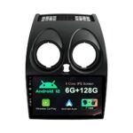SXAUTO - 6G+128G - Android 12 IPS Car Stereo For Nissan Qashqai J10 (2006-2015) - Wireless CarPlay/Android Auto/DSP - Camera + MIC - 9 Inch 2 Din