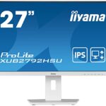 iiyama XUB2792HSU-W5 27 Inch White, IPS LCD with Slim Bezel, 4ms, Full HD 1920x1080, 250 cd/m² Brightness, 1x HDMI,1 x DisplayPort,1 x VGA, 2 x U