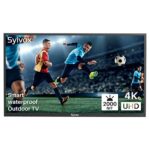 SYLVOX 65 inch Smart Outdoor TV 2000 nits Sun Readable 4K Android Television IP55 Waterproof, Auto Brightness, Triple Tuner, Bluetooth, WiFi, 3 x