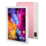Akozon 10.1 Inch Tablet 5G 6GB 128GB 200W 500W 1960x1080 8800mAh 10 Core CPU Rose Gold Callable Tablet 100‑240V Tablet (UK Plug)