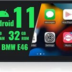 CAMECHO Android 11 Wireless Apple Carplay Android Auto for BMW E46 3Series (1998-2006) 9 Inch Double Din Car Stereo with Sat Nav Backup Camera Su