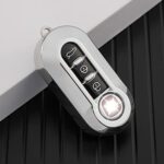HooRLZ Fiat TPU Key Fob Cover For Fiat 500 Brava Bravo Doblo Ducato Fiorino Punto Panda Palio Qubo Scudo Sedici Stilo Lancia, 3 Button Fiat Key P
