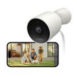 nooie Outdoor Security Camera, IP66 Weatherproof, 1080P WIFI CCTV Bullet Camera with Night Vision, Deterrent Alarm, 2-Way Audio, Motion Detection