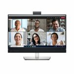 Dell C2422HE 24 Inch Full HD (1920x1080) Video Conferencing Monitor, 60Hz, IPS, 5ms, Built-in Speakers, 5MP Camera, Mic, 2x USB-C, 2x DisplayPort