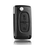 Remote Control Pilot Fob Car Key Shell Case Flip Folding Cover Replacement for Peugeot and Citroen compatible with 207 308 407 607 807 C2 C3 C4 C