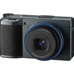 Ricoh GR IIIx Urban Edition, Metallic Gray Body with Navy Blue Ring, Digital Compact Camera with 24MP APS-C Size CMOS Sensor, 40mmF2.8 GR lens (i